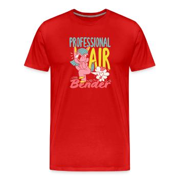 Public Fart Funny Inappropriate - Men's Premium Organic T-Shirt - red - Front - Damien (186cm)
