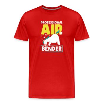 Public Fart Funny Inappropriate - Men's Premium Organic T-Shirt - red - Front - Damien (186cm)