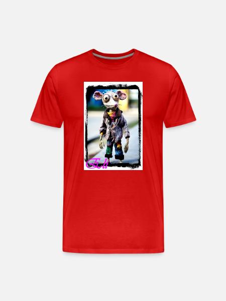 Creative Steampunk Animal Character Doll Punk - Men's Premium Organic T-Shirt - red