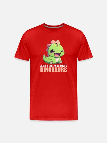 Dino Dinosaur Dinosaur - Men's Premium Organic T-Shirt - red