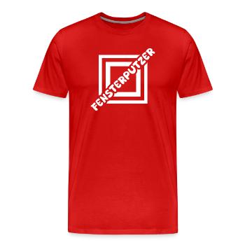 Window cleaning as a job - Men's Premium Organic T-Shirt - red - Front - Damien (186cm)