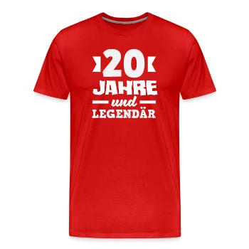 Lustiges Geschenk Zum 20. Geburtstag - Männer Premium Bio T-Shirt - Rot - Vorne - Damien (186cm)