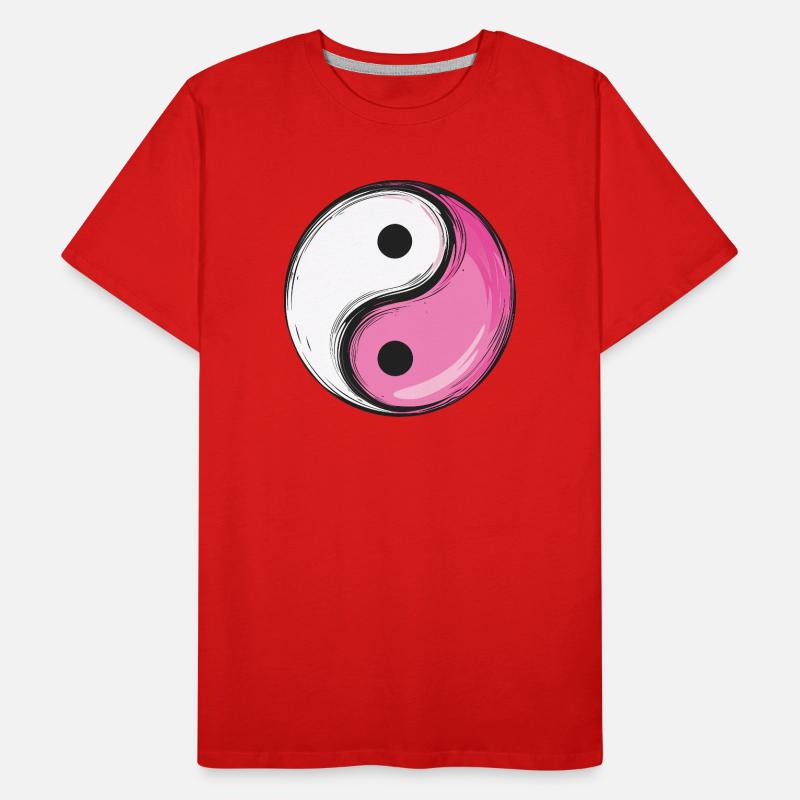 Version rose Yin et Yang :) T-shirt bio Premium Homme