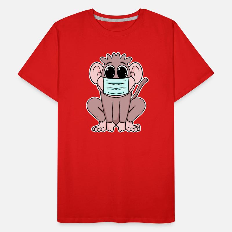 Monkey with mask Men's Premium Organic T-Shirt