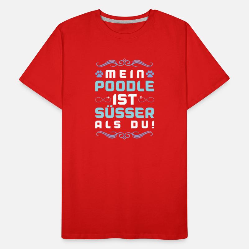 Dicton de chien caniche T-shirt bio Premium Homme