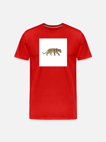 VisionWear Panther Plaid – Luxury Pattern Design - Men's Premium Organic T-Shirt - red