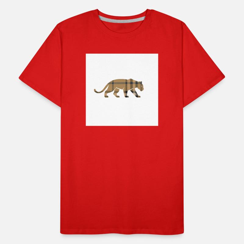 VisionWear Panther Plaid – Conception de motifs de luxe T-shirt bio Premium Homme