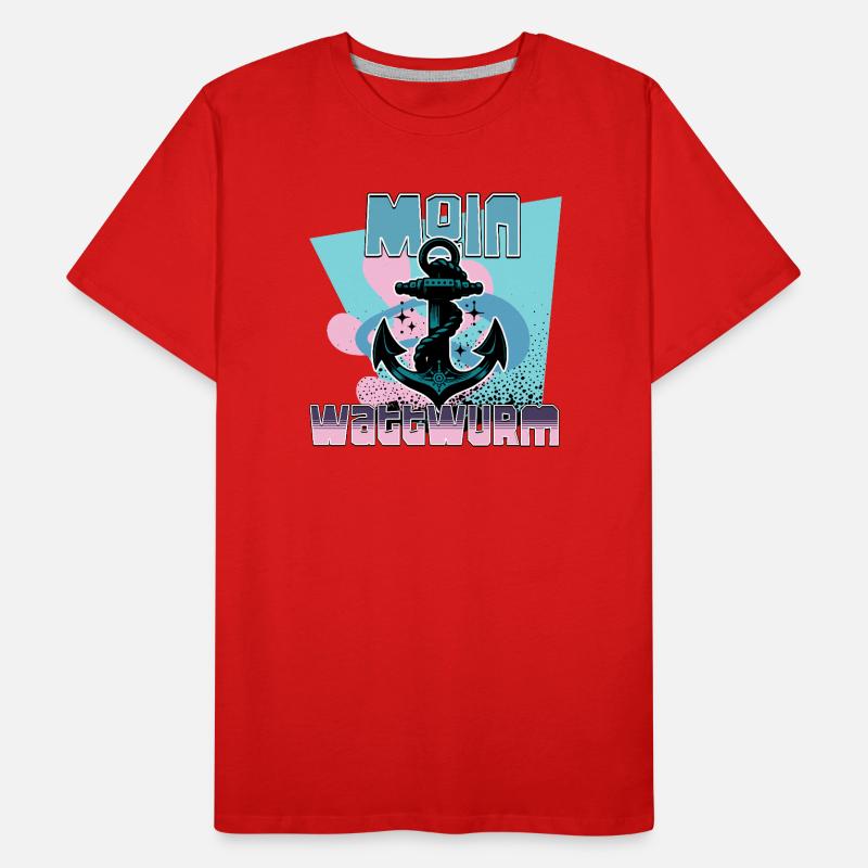 Maritime Anker mit Tau Design Männer Premium Bio T-Shirt