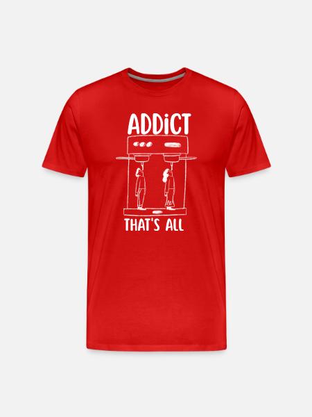 Coffee addict - Men's Premium Organic T-Shirt - red