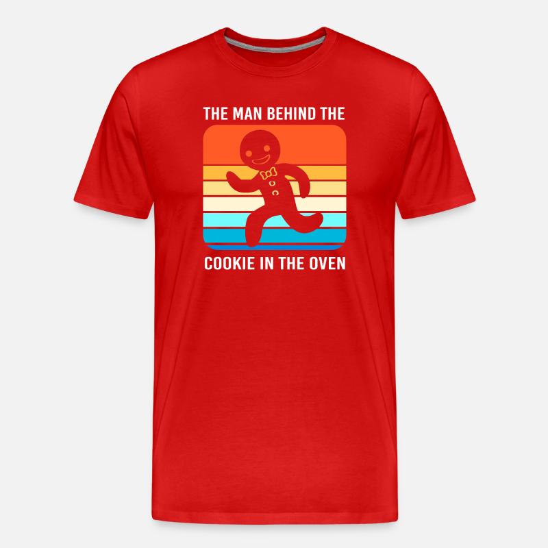 Werdender Papa werdende Väter - Männer Premium Bio T-Shirt - Rot