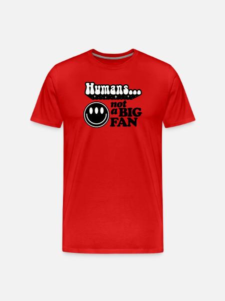 Menschen lächeln Retro-Design - Männer Premium Bio T-Shirt - Rot