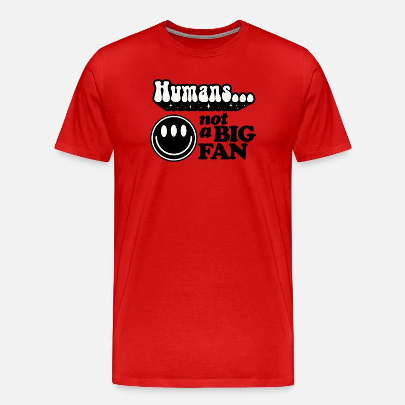 Menschen lächeln Retro-Design - Männer Premium Bio T-Shirt - Rot