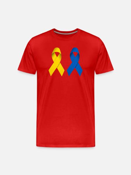 Peace loops for Ukraine - Men's Premium Organic T-Shirt - red