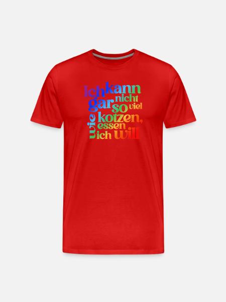 FUNNY VOMITING QUOTE REVERSED - LGBTQ - Men's Premium Organic T-Shirt - red