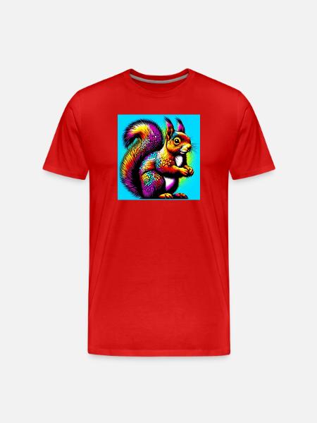 Eichhörnchen - Männer Premium Bio T-Shirt - Rot