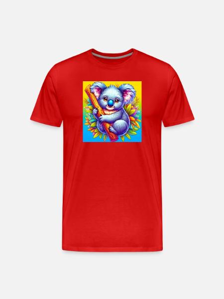 Koala - Männer Premium Bio T-Shirt - Rot