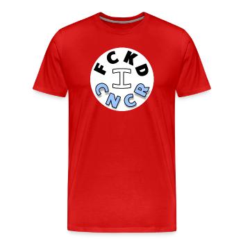 I FUCKED CANCER - Prostate Cancer - Men's Premium Organic T-Shirt - red - Front - Damien (186cm)