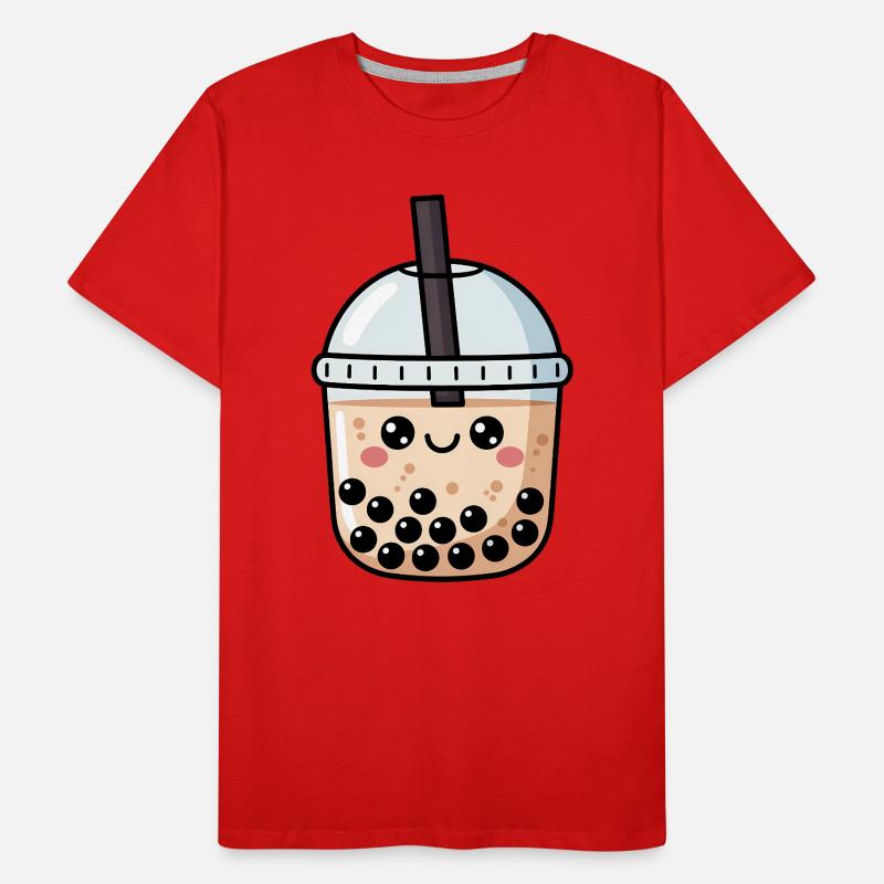 Süßer Bubble Tea Kawaii Männer Premium Bio T-Shirt