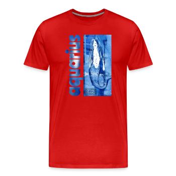 Sternzeichen Wassermann - Männer Premium Bio T-Shirt - Rot - Vorne - Damien (186cm)