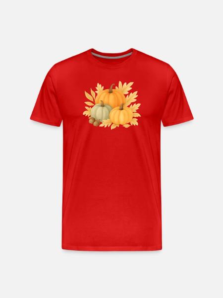 Autumn pumpkins - Men's Premium Organic T-Shirt - red