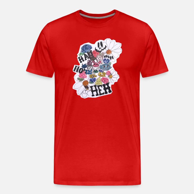 13 BD - Männer Premium Bio T-Shirt - Rot