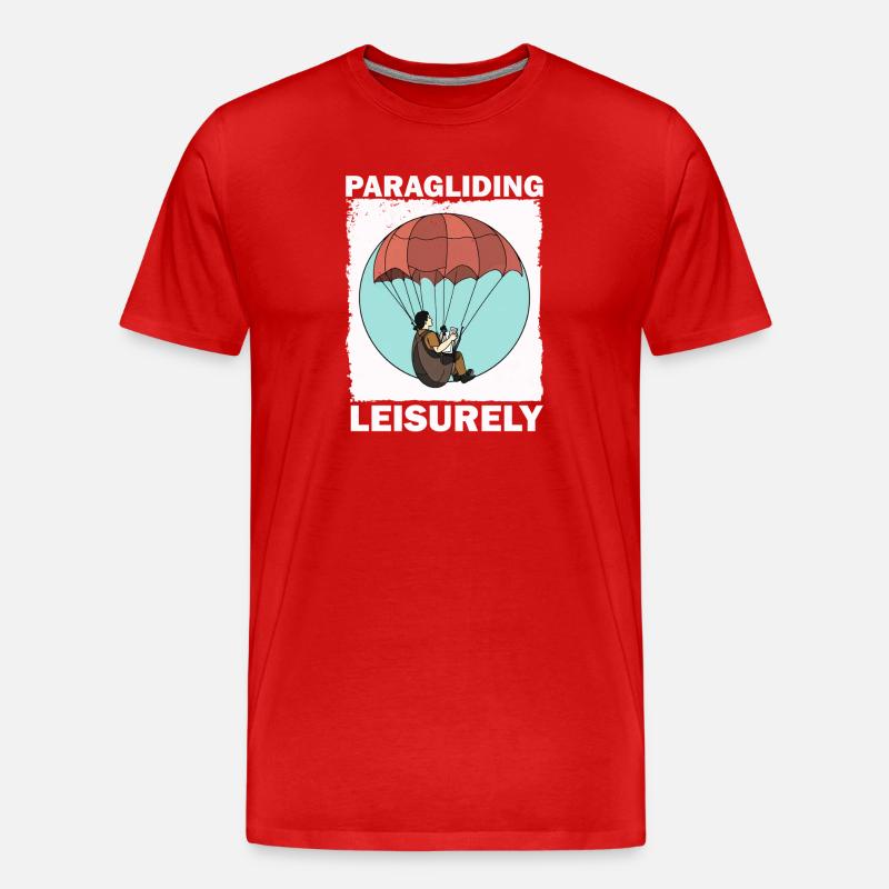 Paragliding Entspannung Design - Männer Premium Bio T-Shirt - Rot