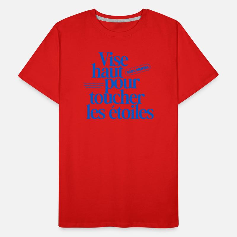 Setze dir hohe Ziele, um nach den Sternen zu greifen Männer Premium Bio T-Shirt