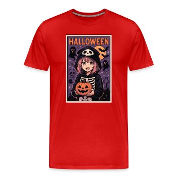 Halloween - Trick or Treat Girl - T-shirt bio Premium Homme - rouge - Devant - Damien (186cm)