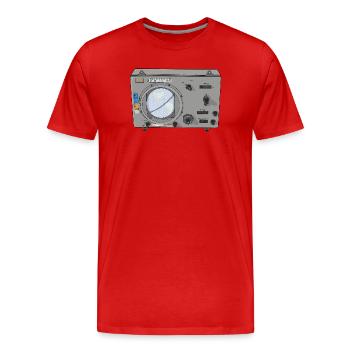 Globus Vintage Navigation Analog Device - Men's Premium Organic T-Shirt - red - Front - Damien (186cm)