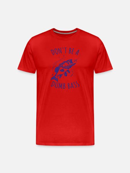 Lustiger Angler Spruch Fisch - Männer Premium Bio T-Shirt - Rot