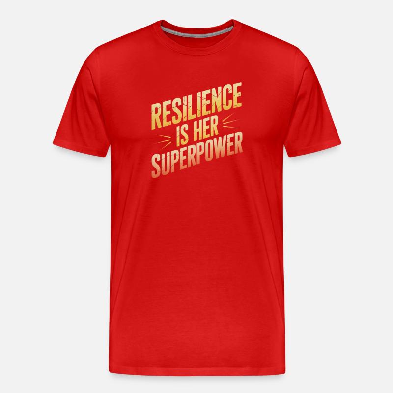 Resilience is Her Superpower Women's Equality - Männer Premium Bio T-Shirt - Rot