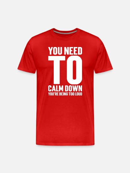 Motivating Message of Serenity - Men's Premium Organic T-Shirt - red