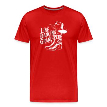 Opa-Tanzlinie - Männer Premium Bio T-Shirt - Rot - Vorne - Damien (186cm)