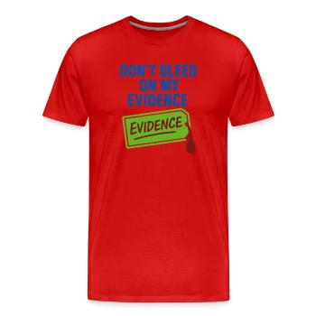 Chimiste médico-légal, Laboratoire criminel, Toxicologie - T-shirt bio Premium Homme - rouge - Devant - Damien (186cm)