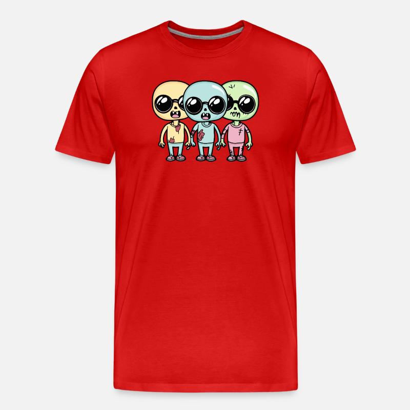 Goth Zombie Kinder Illustration  - Männer Premium Bio T-Shirt - Rot
