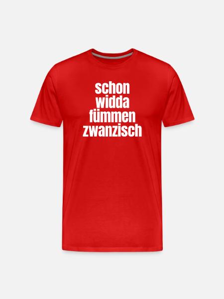 Already Widda Fümmen Zwanzisch 50th birthday - Men's Premium Organic T-Shirt - red