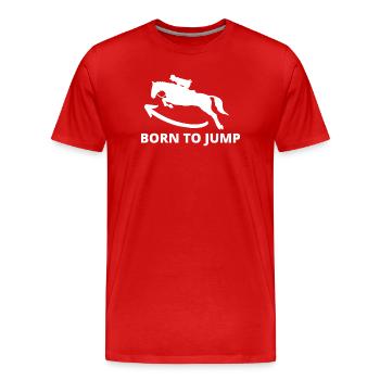 Étalon de saut dynamique - T-shirt bio Premium Homme - rouge - Devant - Damien (186cm)