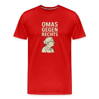 Anti-Right Statement Grandmas against the right - Men's Premium Organic T-Shirt - red - Front - Damien (186cm)