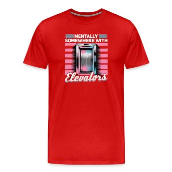 Elevator toddler & kids - Men's Premium Organic T-Shirt - red - Front - Damien (186cm)
