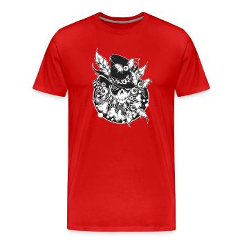 vaudou - T-shirt bio Premium Homme - rouge - Devant - Damien (186cm)