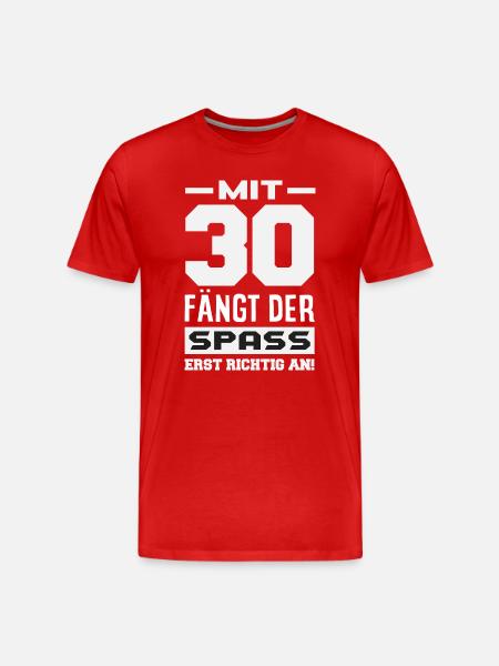 Funny 30th birthday gift - Men's Premium Organic T-Shirt - red
