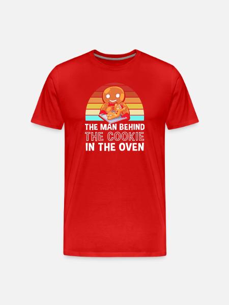 Werdender Papa werdende Väter - Männer Premium Bio T-Shirt - Rot