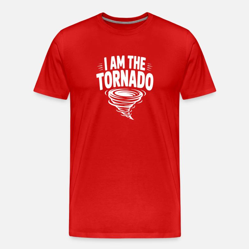 Ich bin der Tornado - Männer Premium Bio T-Shirt - Rot
