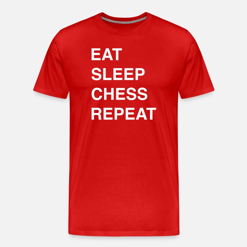 Schach Idee und Chess Sprüche - Männer Premium Bio T-Shirt - Rot
