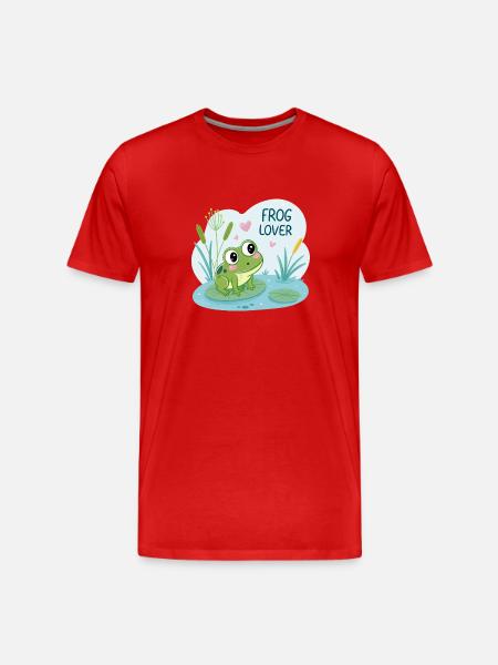 frog lovers - Men's Premium Organic T-Shirt - red