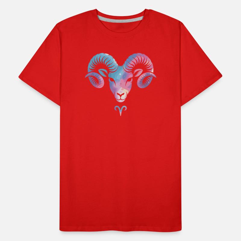 Widder Sternzeichen Symbol Aries Horoskop Widder Männer Premium Bio T-Shirt