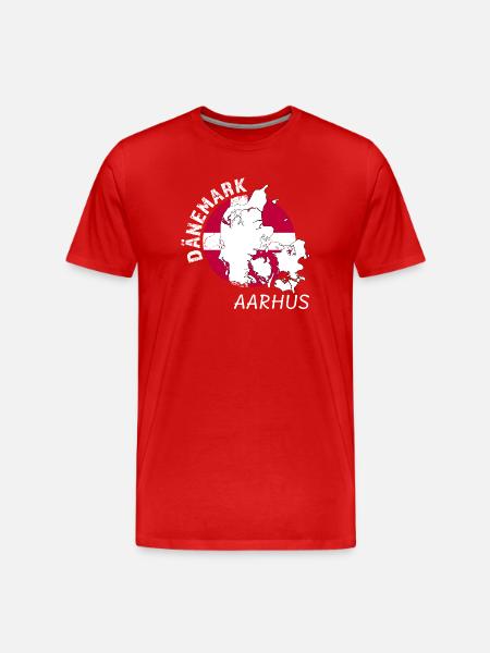 Aarhus - Männer Premium Bio T-Shirt - Rot