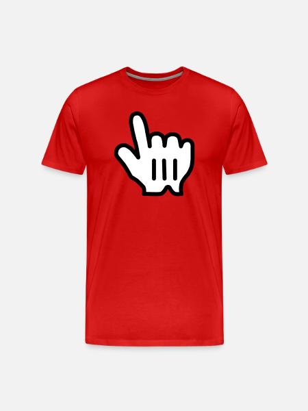 pointinghand - Men's Premium Organic T-Shirt - red
