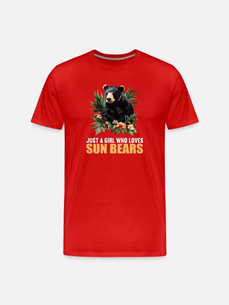 Sun Bear Malay Bear - Men's Premium Organic T-Shirt - red