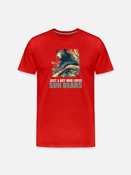 Sun Bear Malay Bear - Men's Premium Organic T-Shirt - red
